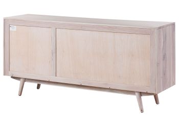Sideboard Akazie 160x42x75 weiß lackiert MOSAYK #210