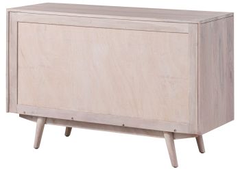 Sideboard Akazie 115x42x75 weiß lackiert MOSAYK #212