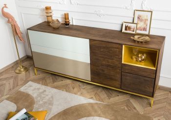 Sideboard Mango 200x45x85 braun geölt CHICAGO #105