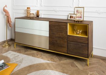 Sideboard Mango 200x45x85 braun geölt CHICAGO #105