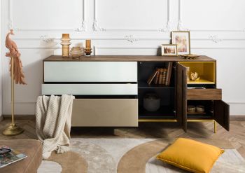 Sideboard Mango 200x45x85 braun geölt CHICAGO #105