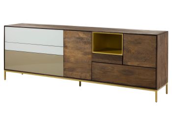 Sideboard Mango 240x45x85 braun geölt CHICAGO #106