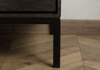 Sideboard Mango 160x45x85 dunkelgrau geölt CHICAGO #204