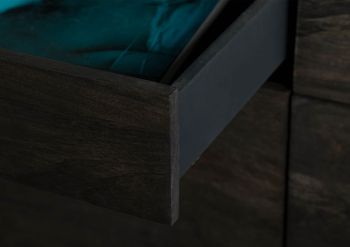 Sideboard Mango 160x45x85 dunkelgrau geölt CHICAGO #204