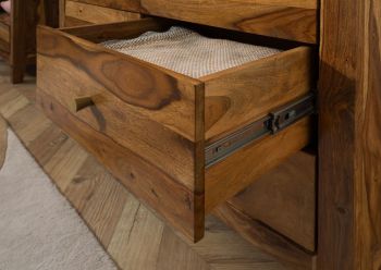 Sideboard Sheesham 110x45x80 braun lackiert ANCONA #120
