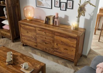 Sideboard Sheesham 175x45x80 braun lackiert ANCONA #123