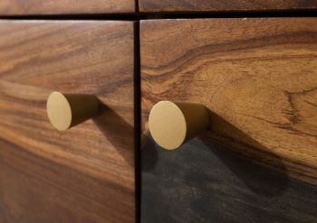 Sideboard Sheesham 140x45x80 dunkelbraun lackiert ANCONA #222