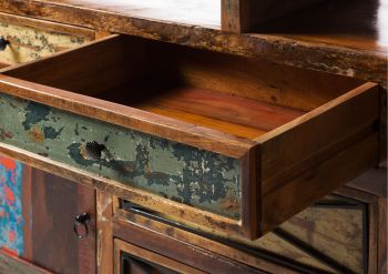 Sideboard Altholz 190x45x95 mehrfarbig lackiert NATURE OF SPIRIT #131
