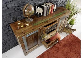 Sideboard Altholz 150x38x85 mehrfarbig lackiert NATURE OF SPIRIT #05