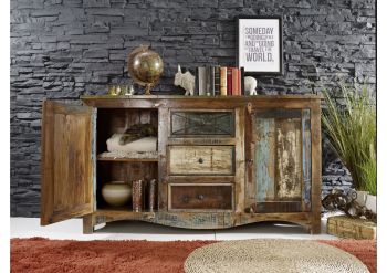 Sideboard Altholz 150x38x85 mehrfarbig lackiert NATURE OF SPIRIT #05