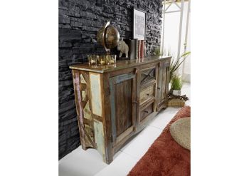 Sideboard Altholz 150x38x85 mehrfarbig lackiert NATURE OF SPIRIT #05