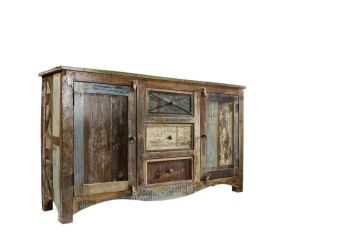 Sideboard Altholz 150x38x85 mehrfarbig lackiert NATURE OF SPIRIT #05