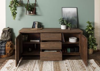 Sideboard Mango 185x48x80 braun geölt / sandgestrahlt PURE MANGO #115