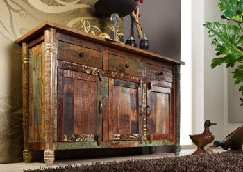 Sideboard Altholz 140x42x88 mehrfarbig lackiert FABLE #04