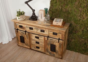 Sideboard Mango 150x45x90 natur lackiert RAILWAY #119