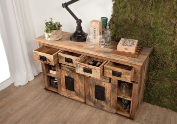 Sideboard Mango 150x45x90 natur lackiert RAILWAY #119