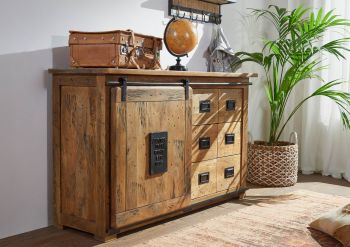 Sideboard Mango 140x45x85 natur lackiert RAILWAY #121