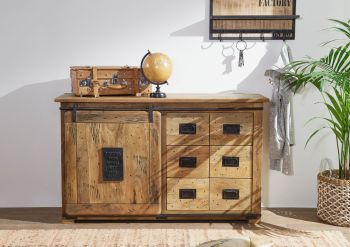 Sideboard Mango 140x45x85 natur lackiert RAILWAY #121