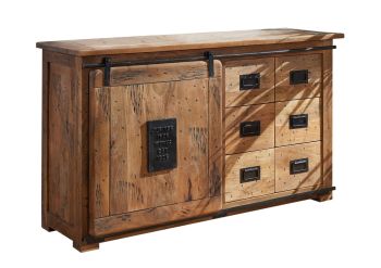 Sideboard Mango 140x45x85 natur lackiert RAILWAY #121
