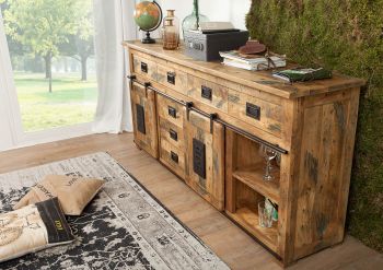 Sideboard Mango 200x45x90 natur lackiert RAILWAY #122