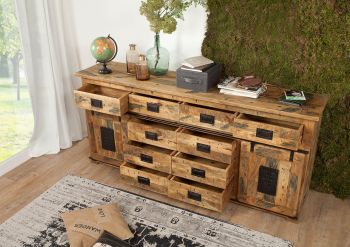 Sideboard Mango 200x45x90 natur lackiert RAILWAY #122