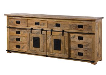 Sideboard Mango 220x45x90 natur lackiert RAILWAY #192