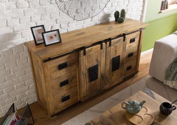 Sideboard Mango 170x45x90 natur lackiert RAILWAY #193