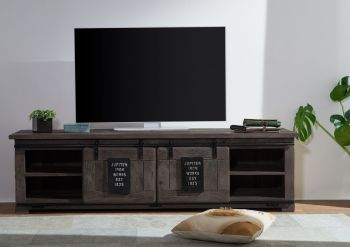 TV-Board Mango 180x55x50 grau lackiert RAILWAY #246