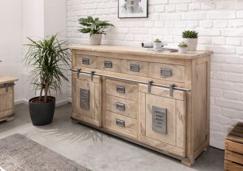 Sideboard Mango 150x45x90 whitewash lackiert RAILWAY #319
