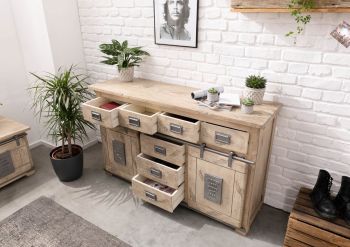 Sideboard Mango 150x45x90 whitewash lackiert RAILWAY #319