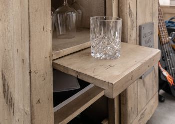 Weinkommode Mango 80x40x82 whitewash lackiert RAILWAY #340