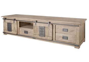TV-Board Mango 200x55x50 whitewash lackiert RAILWAY #351