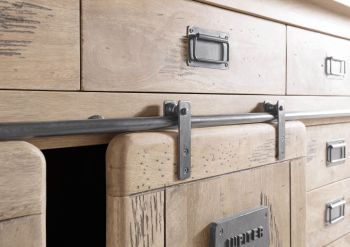 Sideboard Mango 220x45x90 whitewash lackiert RAILWAY #392