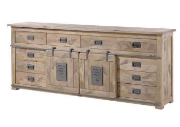 Sideboard Mango 220x45x90 whitewash lackiert RAILWAY #392