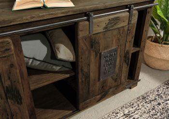 Sideboard Mango 150x45x80 braun lackiert RAILWAY #400