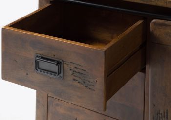 Sideboard Mango 150x45x80 braun lackiert RAILWAY #400