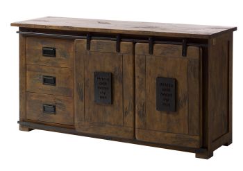 Sideboard Mango 150x45x80 braun lackiert RAILWAY #400