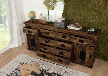 Sideboard Mango 200x45x90 braun lackiert RAILWAY #422