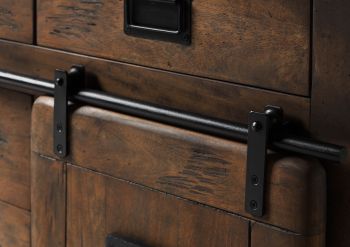 Sideboard Mango 200x45x90 braun lackiert RAILWAY #422
