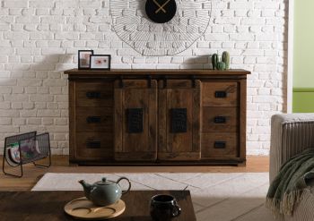 Sideboard Mango 170x45x90 braun lackiert RAILWAY #493