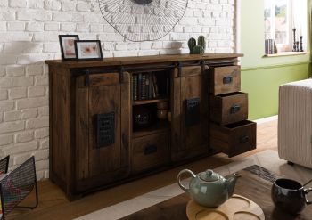 Sideboard Mango 170x45x90 braun lackiert RAILWAY #493