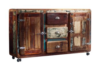 Sideboard Altholz 150x40x90 mehrfarbig lackiert FREEZY #07