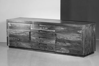 Sideboard Sheesham 200x50x65 walnuss lackiert DUKE #116
