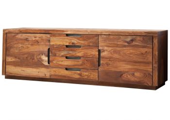 Sideboard Sheesham 200x50x65 walnuss lackiert DUKE #116
