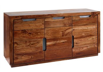 Sideboard Sheesham 150x45x75 walnuss lackiert DUKE #127