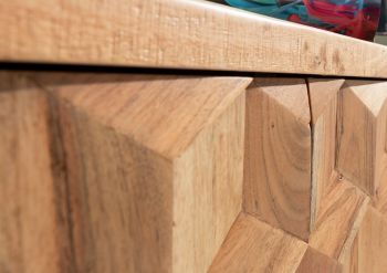 Sideboard Akazie 160x46x84 hellbraun lackiert STILMÖBEL #101