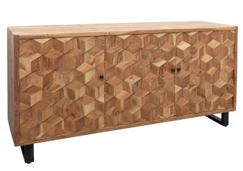 Sideboard Akazie 160x46x84 hellbraun lackiert STILMÖBEL #101