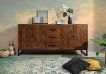 Sideboard Mango 183x46x86 braun lackiert STILMÖBEL #106