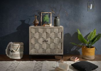 Kommode Mango 86x46x86 grau lackiert STILMÖBEL #108