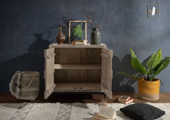 Kommode Mango 86x46x86 grau lackiert STILMÖBEL #108